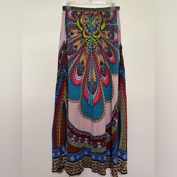 Fabrik Colorful Boho‎ Maxi Skirt with Tassel Detail - Size Large - Picture 1 of 6